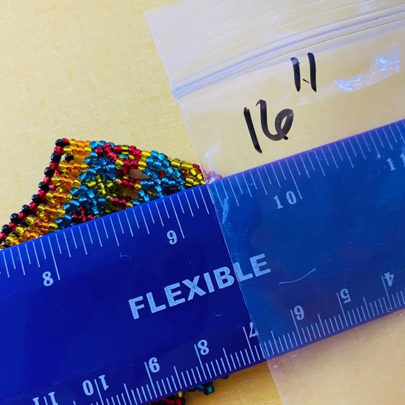 Gorgeous Vintage hand beaded glass seed bead Native American collar necklace - Picture 6 of 6